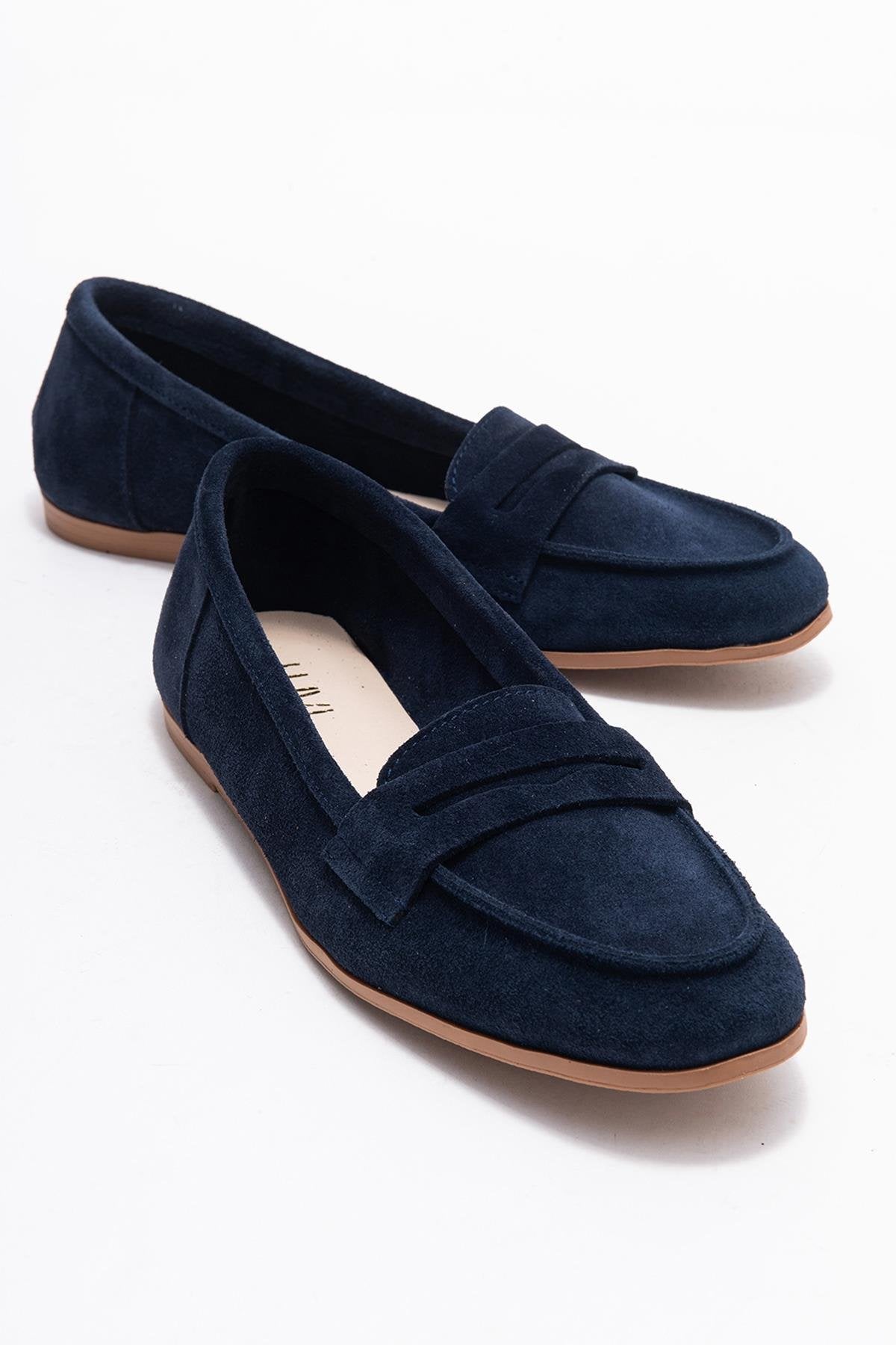 Dorothy - Mocasines de piel de ante azul marino oscuro