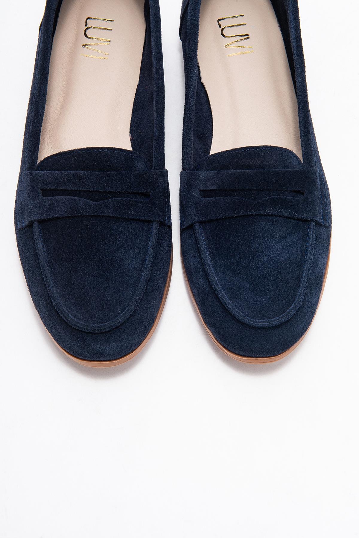 Dorothy - Mocasines de piel de ante azul marino oscuro