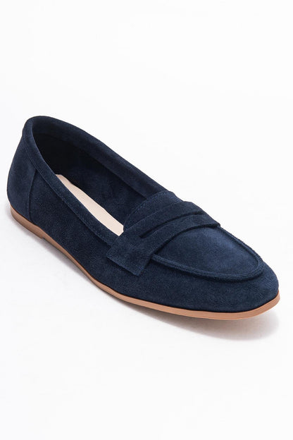 Dorothy - Mocasines de piel de ante azul marino oscuro