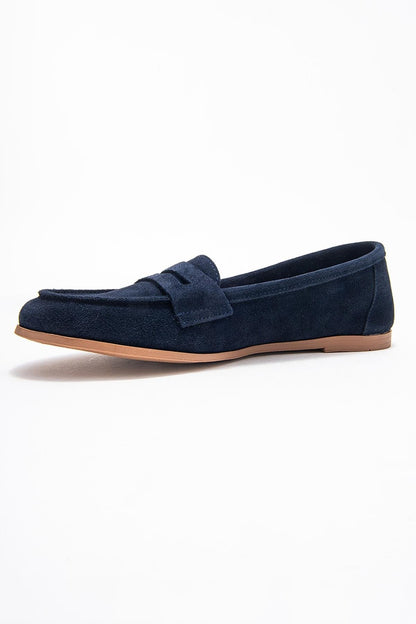 Dorothy - Mocasines de piel de ante azul marino oscuro