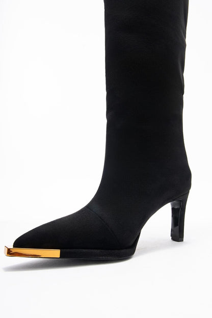 Lexa - Bota alta con punta de aguja y tacón (Mujer)