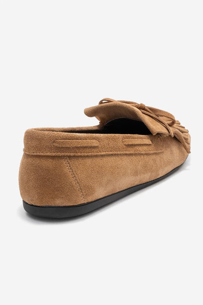 Axeli - Mocasín de borlas de cuero de gamuza coñac (Mujer)