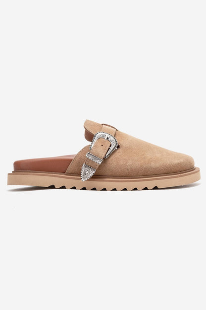 Vesta - Mules de ante color coñac (mujer)