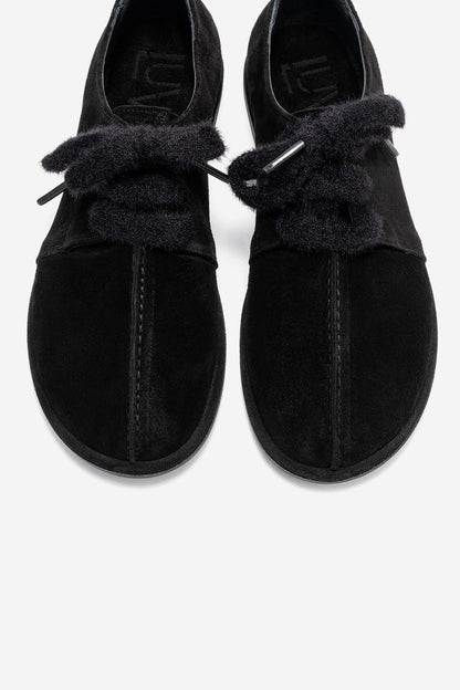 Denora - Black Suede Leather Lace Up Shoes (Women)