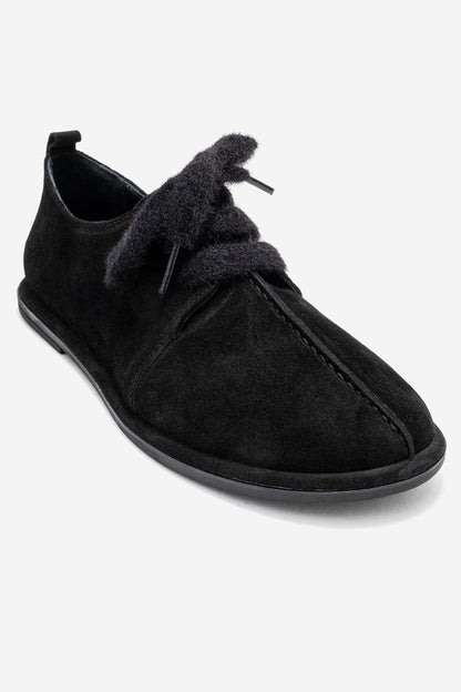 Denora - Black Suede Leather Lace Up Shoes (Women)