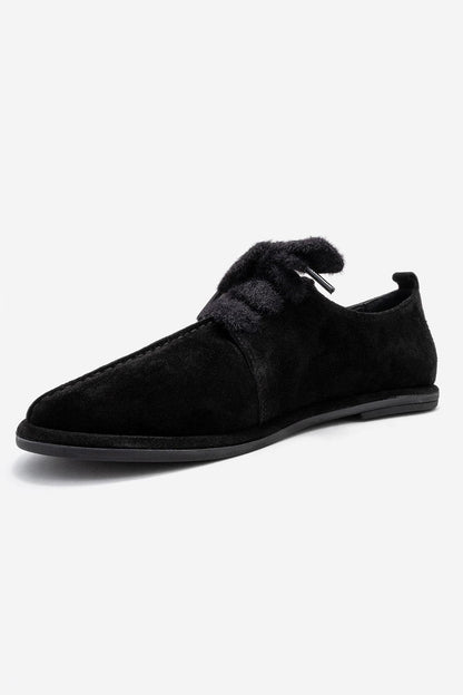 Denora - Black Suede Leather Lace Up Shoes (Women)