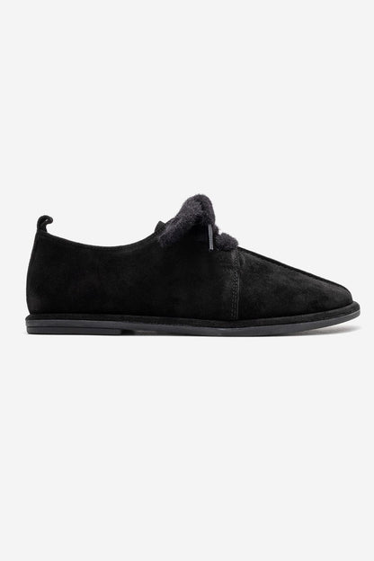 Denora - Black Suede Leather Lace Up Shoes (Women)