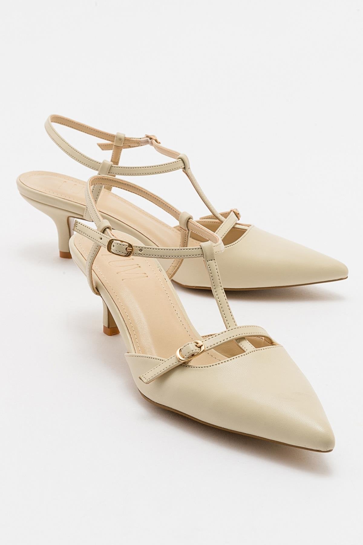 Frans - Beige Pointed Toe Pump (Women)