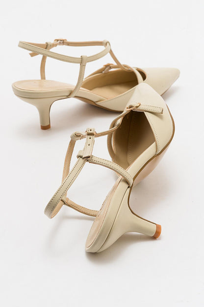 Frans - Beige Pointed Toe Pump (Women)