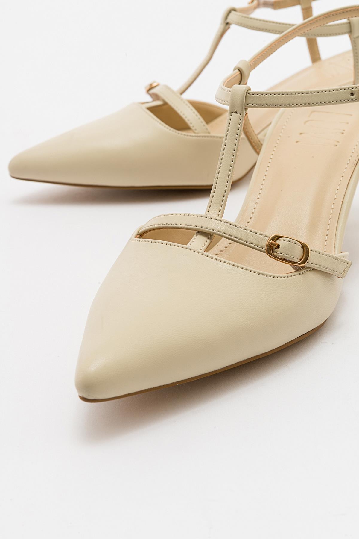 Frans - Beige Pointed Toe Pump (Women)