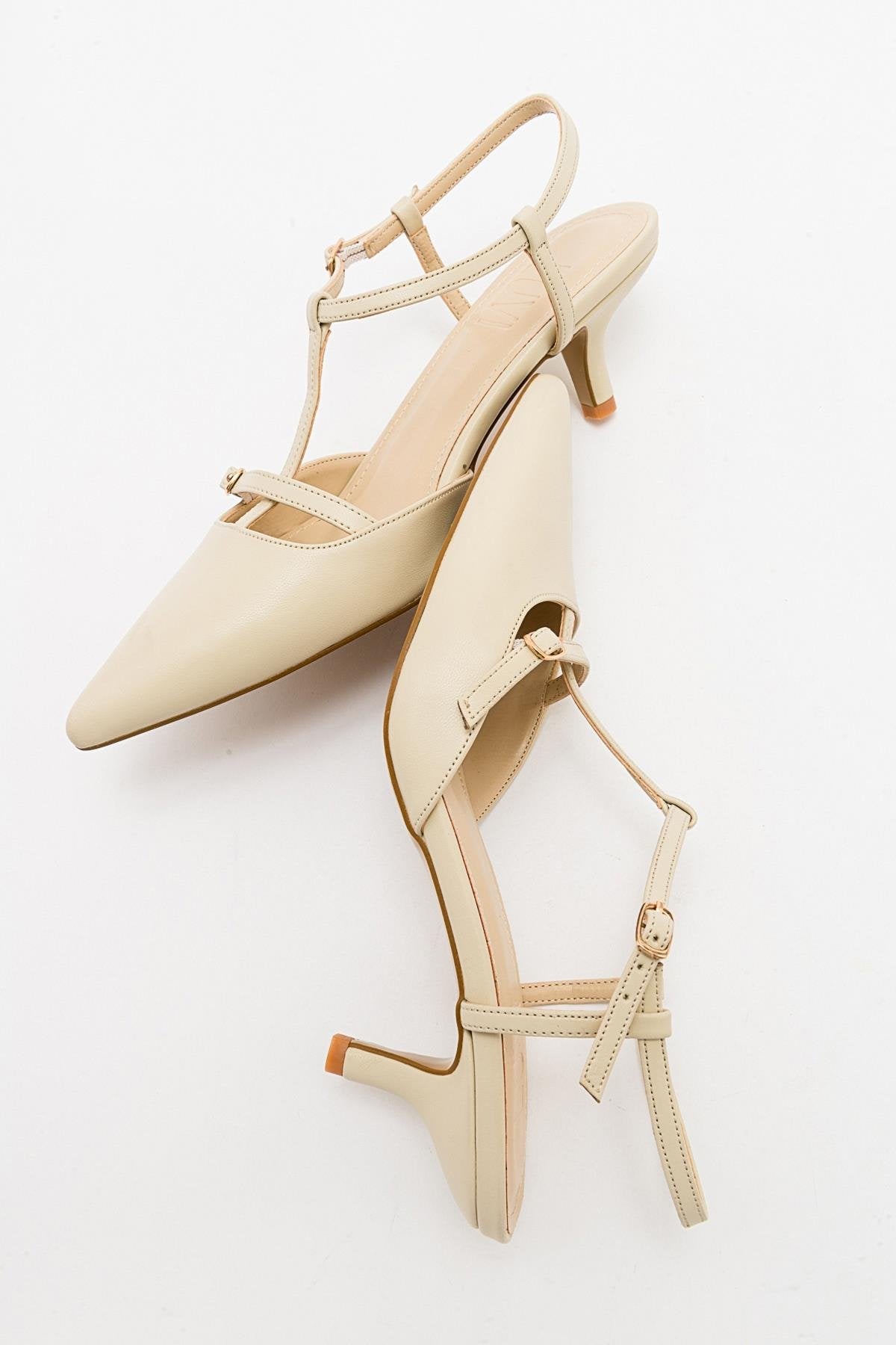 Frans - Beige Pointed Toe Pump (Women)