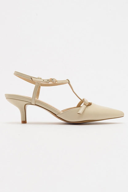 Frans - Beige Pointed Toe Pump (Women)