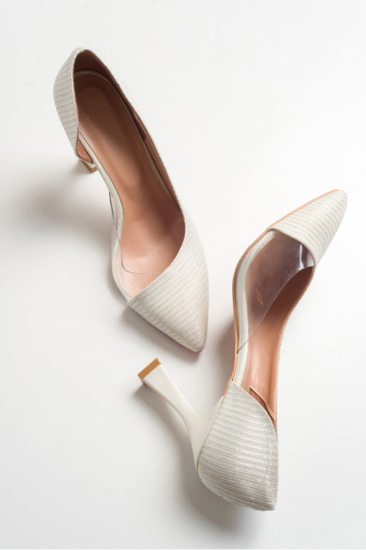Ursula - Zapatos de tacón de punta fina Ivory (Mujer)