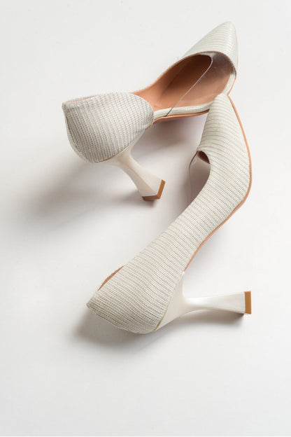 Ursula - Zapatos de tacón de punta fina Ivory (Mujer)
