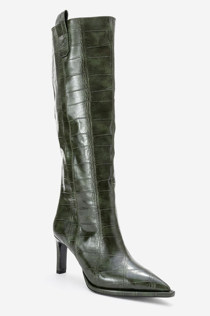 Lunelle - Green Stiletto Knee High Boot (Women)