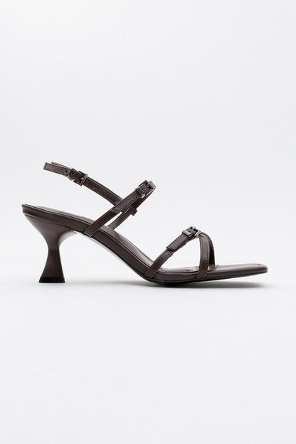 Nebel - Sandalia de Tacón Stiletto con Tiras Marrón (Mujer)