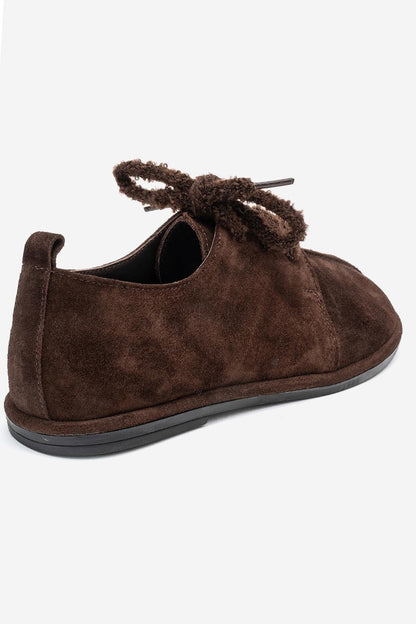 Denora - Zapatos de piel de ante marrón con cordones (Mujer)