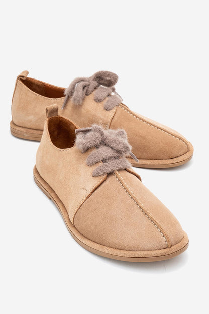 Denora - Zapatos de cordones de ante beige (mujer)