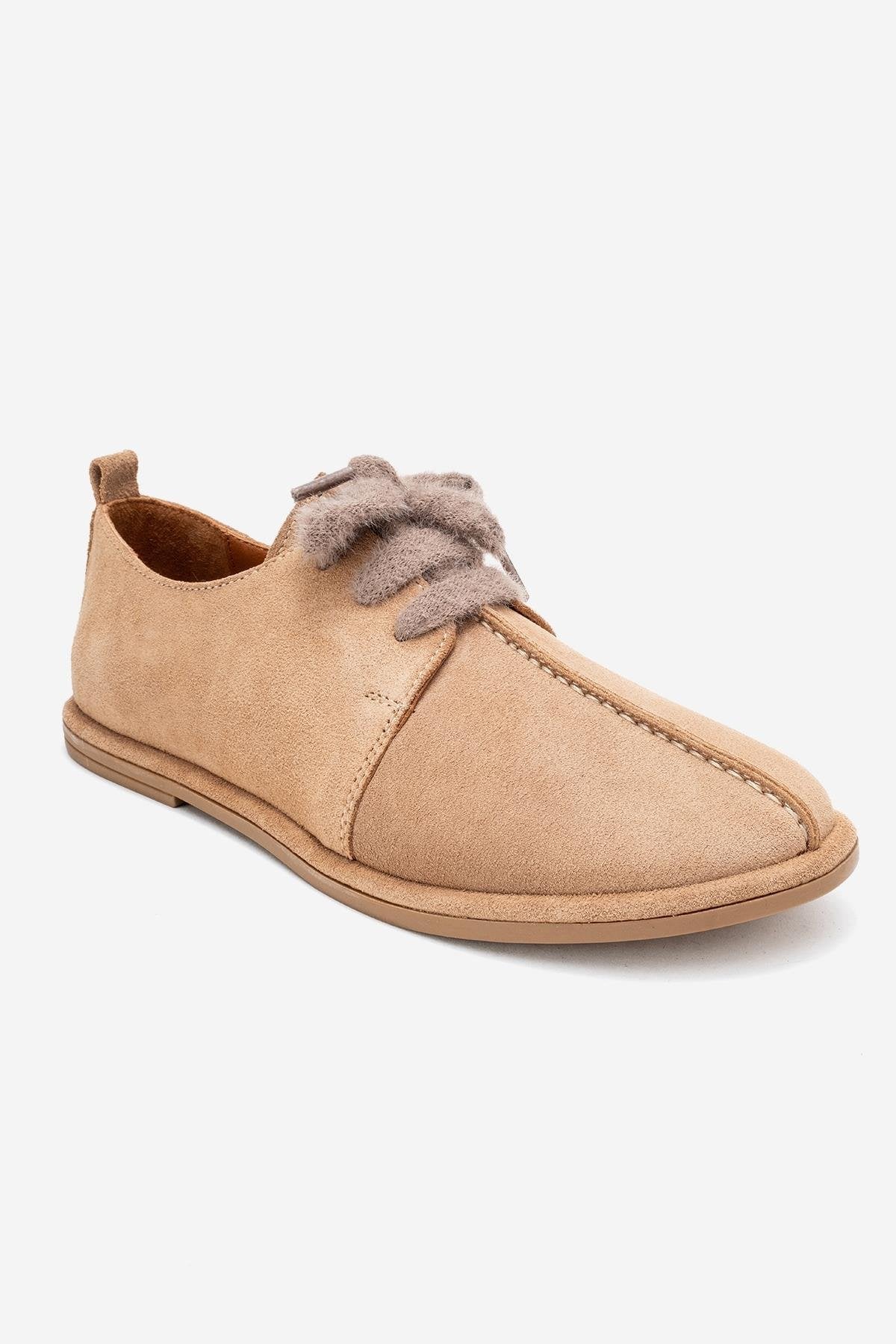 Denora - Zapatos de cordones de ante beige (mujer)