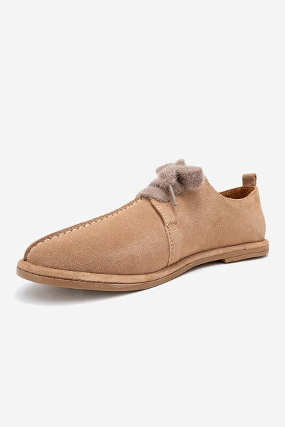 Denora - Zapatos de cordones de ante beige (mujer)