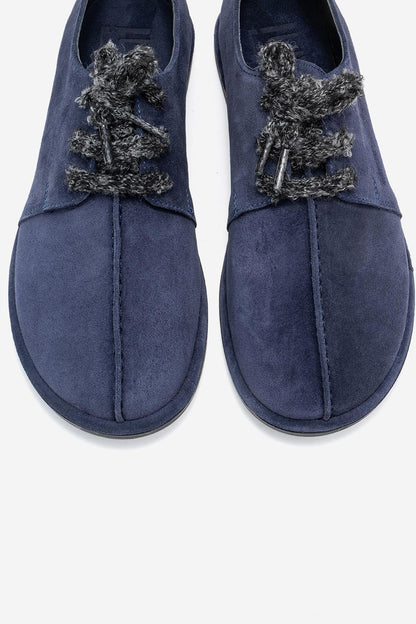 Denora - Zapatos de piel de ante azul marino con cordones (mujer)