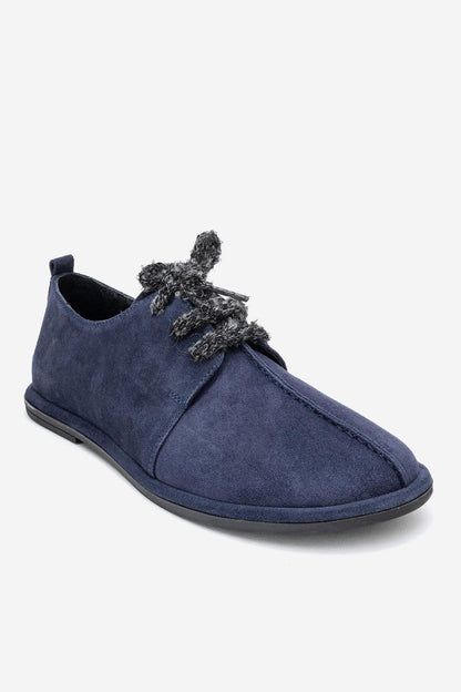 Denora - Zapatos de piel de ante azul marino con cordones (mujer)