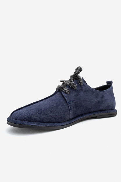 Denora - Zapatos de piel de ante azul marino con cordones (mujer)