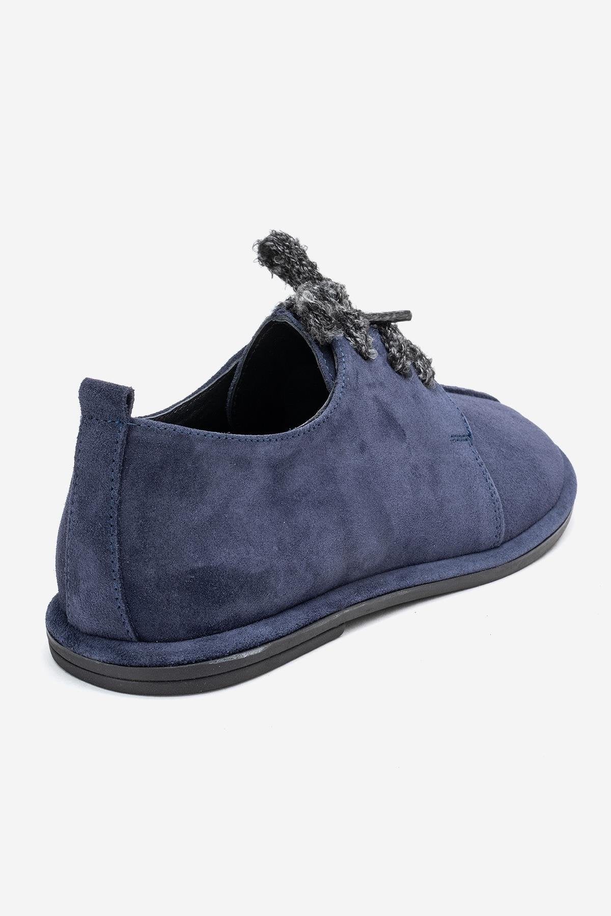 Denora - Zapatos de piel de ante azul marino con cordones (mujer)