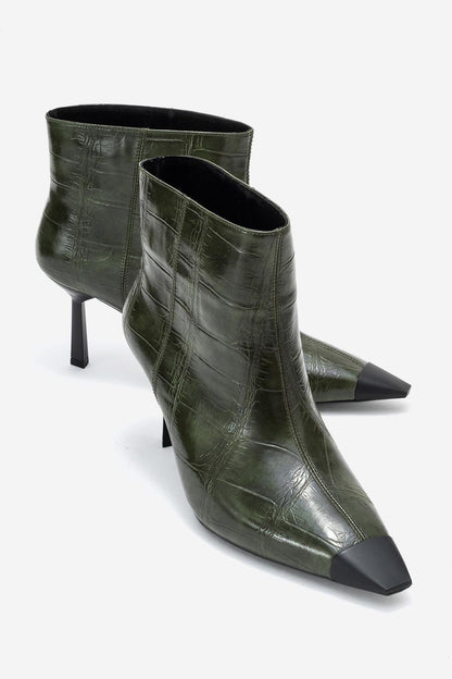 Rassel - Green Pointed Toe Boot (Women)