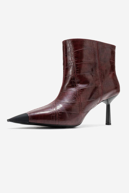 Rassel - Bota burdeos de punta fina (Mujer)