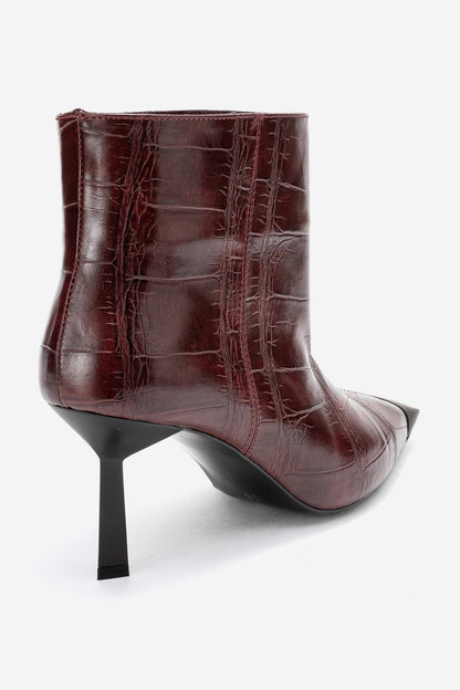 Rassel - Bota burdeos de punta fina (Mujer)