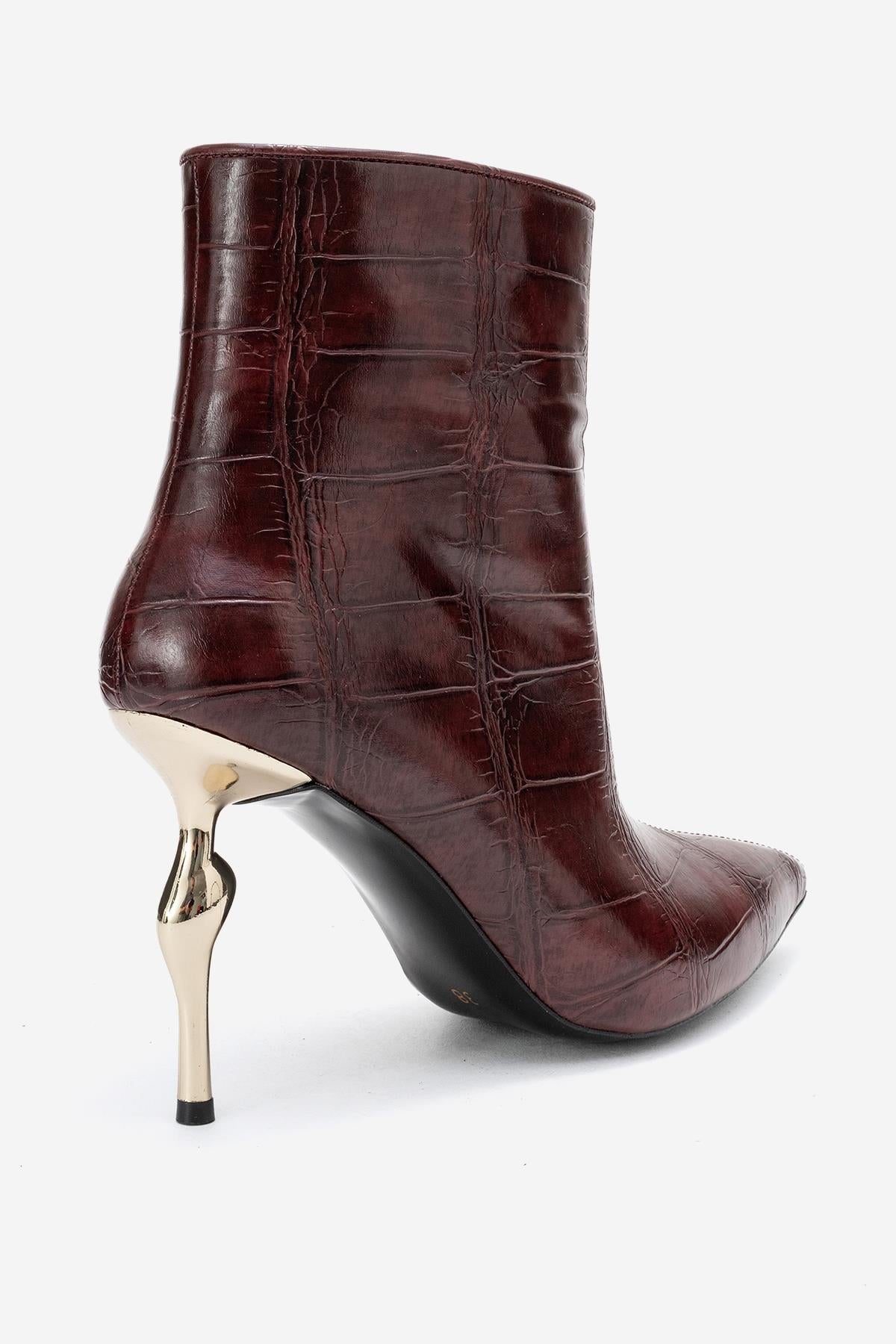 Crista - Burgundy Pointed Toe Bootie (Women)