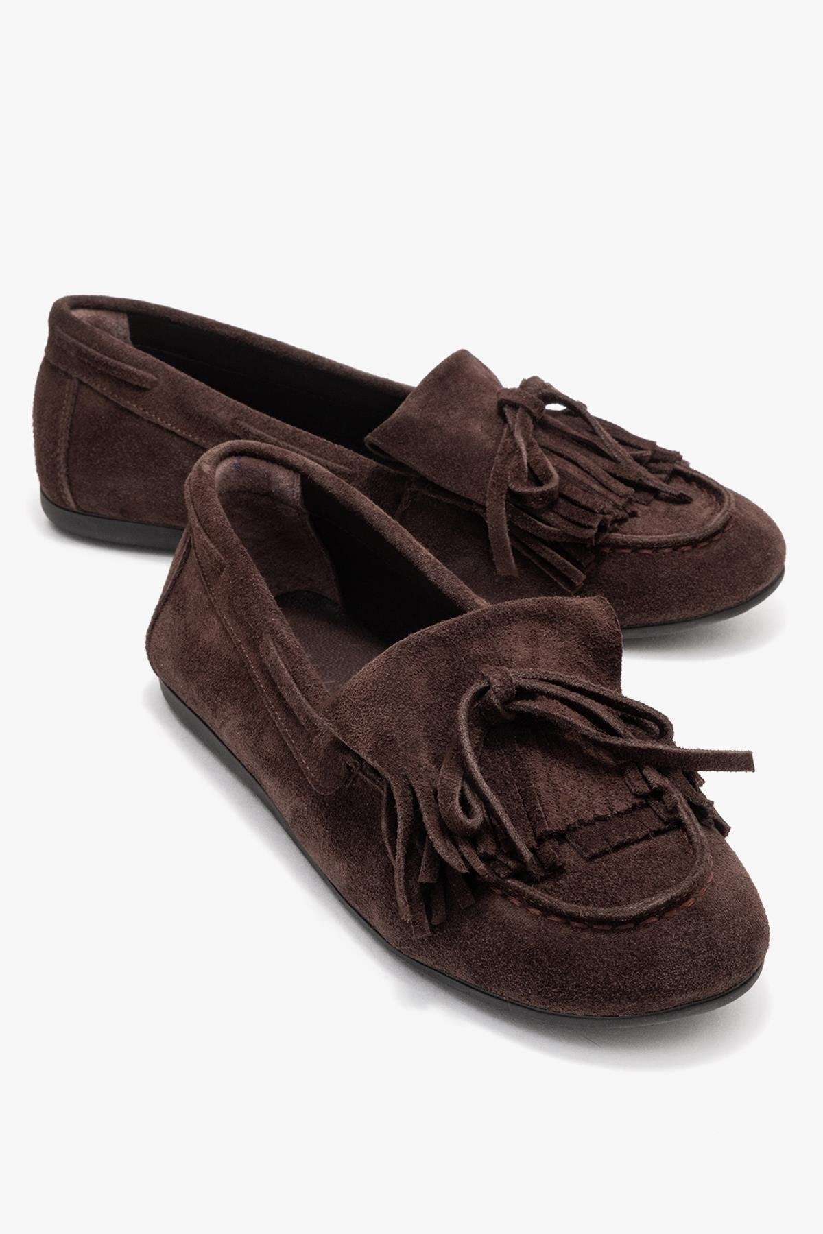 Axeli - Mocasín de borlas de ante marrón (Mujer)