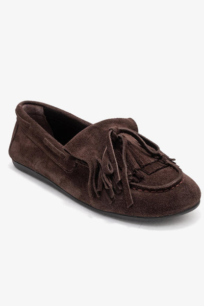 Axeli - Mocasín de borlas de ante marrón (Mujer)