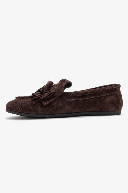 Axeli - Mocasín de borlas de ante marrón (Mujer)
