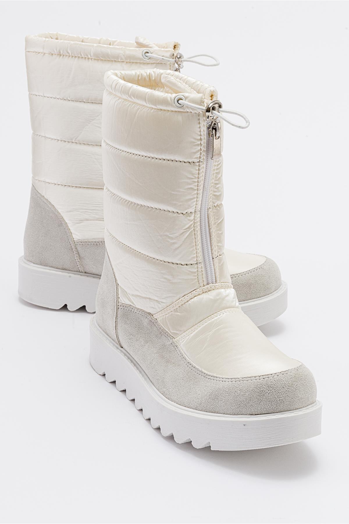 Vay - Bota de nieve blanca con cremallera (mujer)