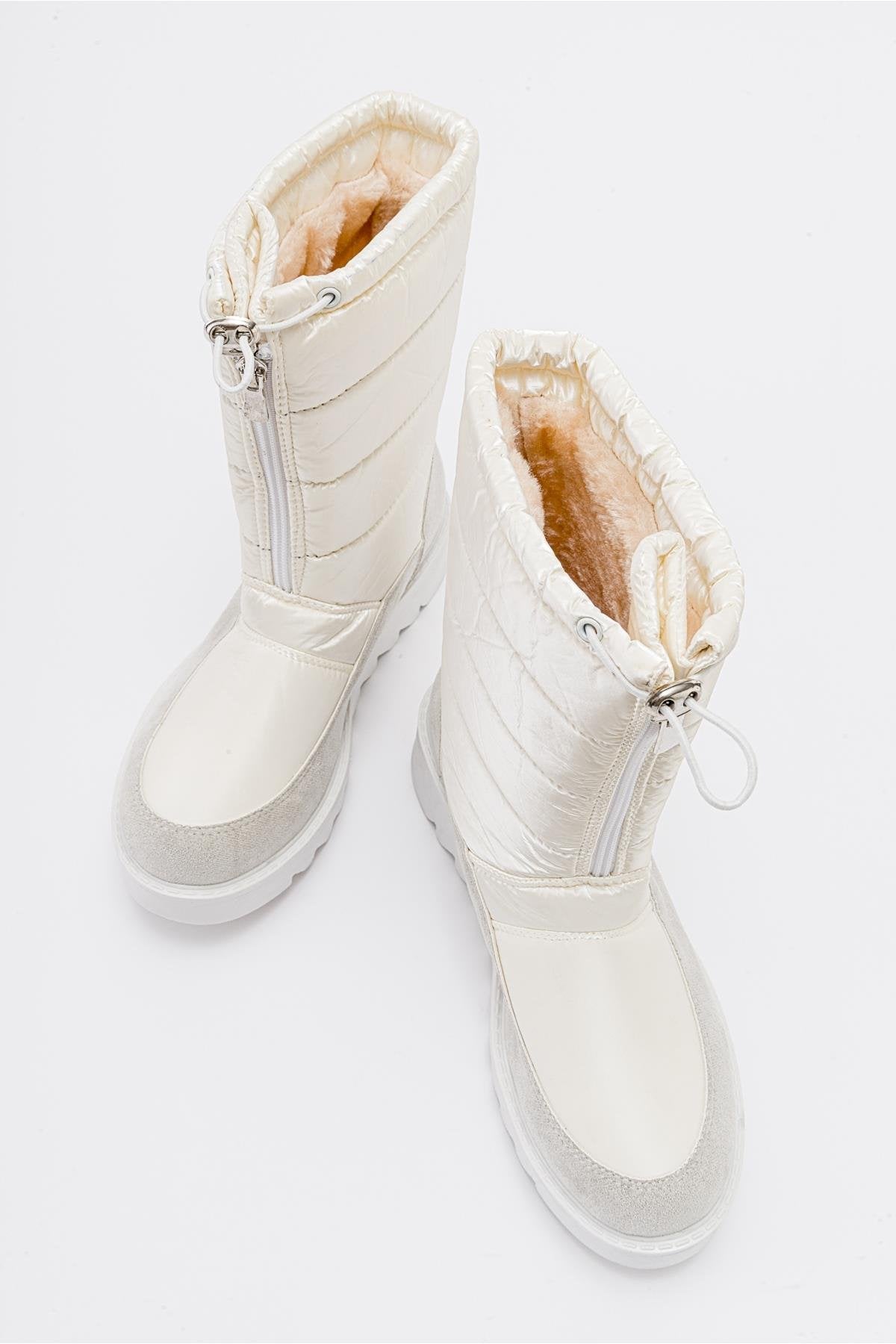 Vay - Bota de nieve blanca con cremallera (mujer)