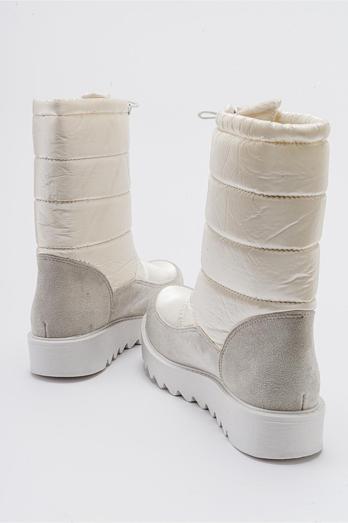 Vay - Bota de nieve blanca con cremallera (mujer)