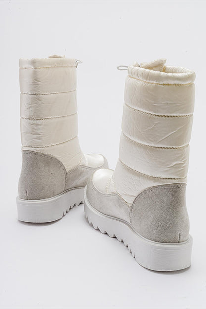 Vay - Bota de nieve blanca con cremallera (mujer)