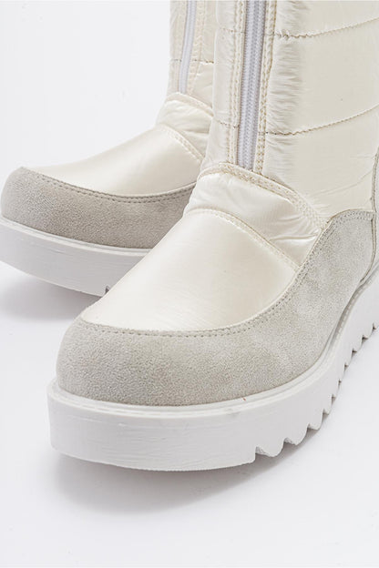 Vay - Bota de nieve blanca con cremallera (mujer)
