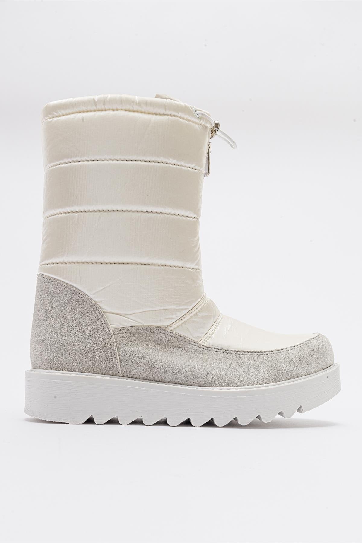 Vay - Bota de nieve blanca con cremallera (mujer)