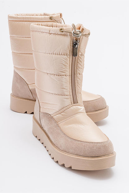 Vay - Bota de nieve con cremallera Nude (Mujer)