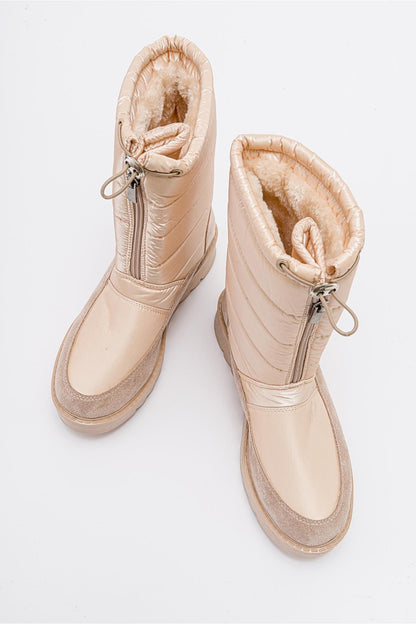 Vay - Bota de nieve con cremallera Nude (Mujer)