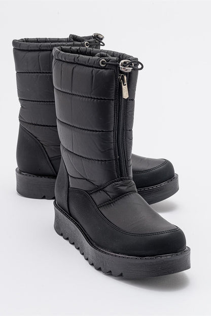 Vay - Bota de nieve negra con cremallera (Mujer)