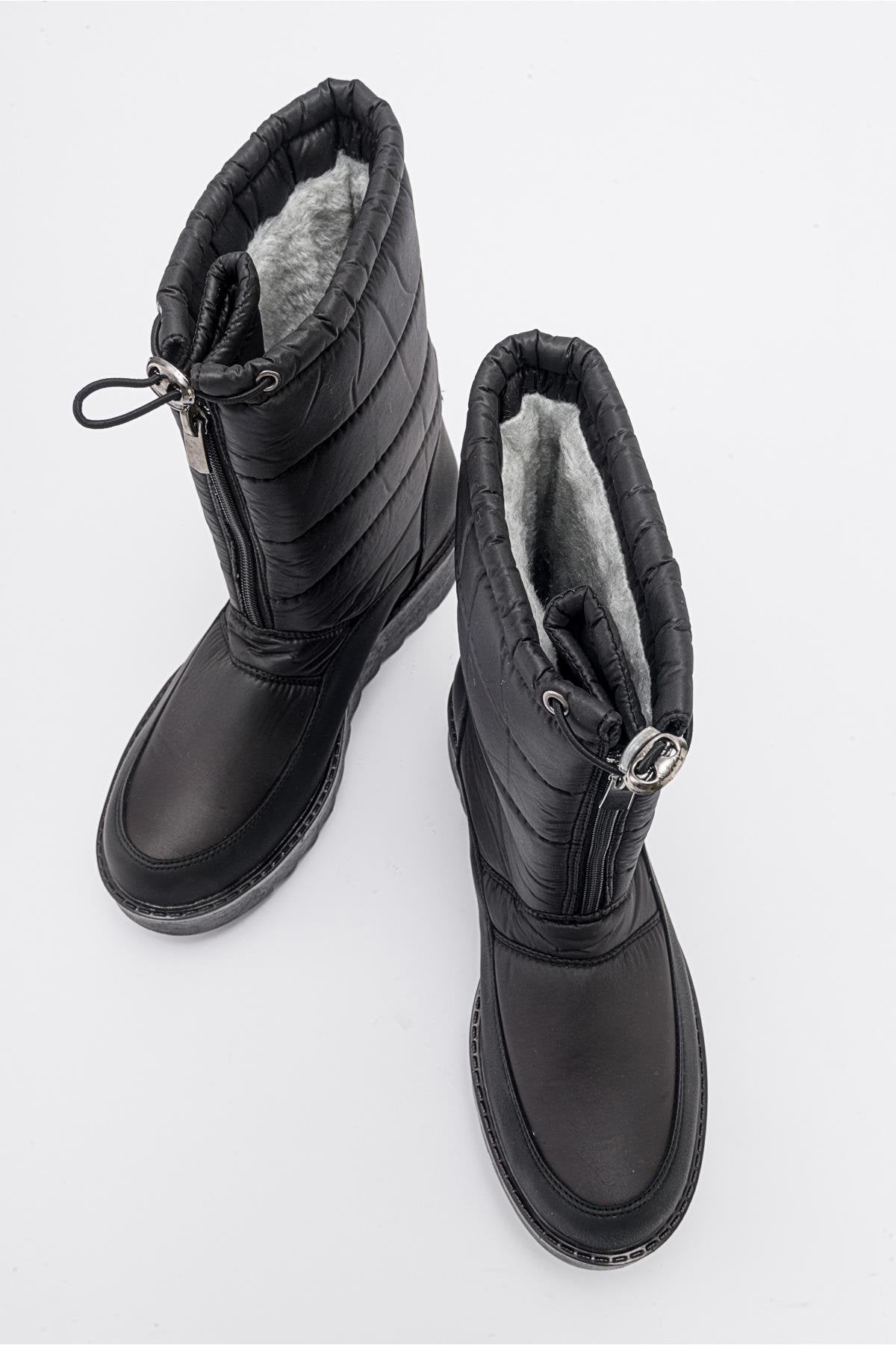 Vay - Bota de nieve negra con cremallera (Mujer)
