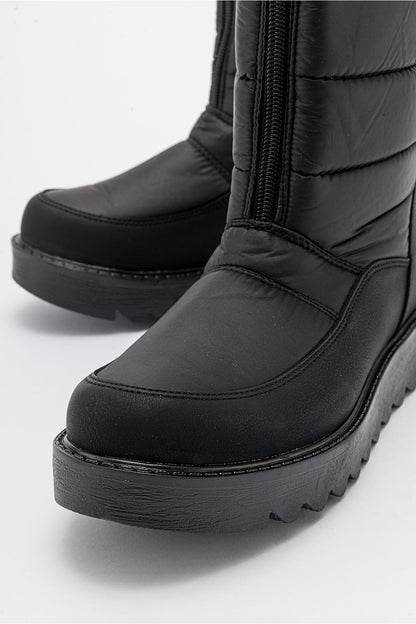 Vay - Bota de nieve negra con cremallera (Mujer)