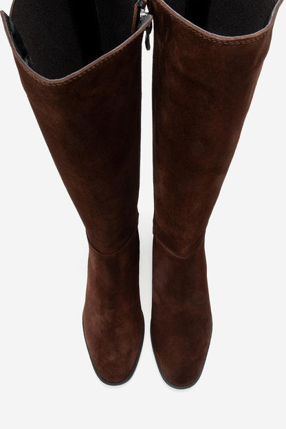 Botas de cuero de ante marrón Rochos (mujer)