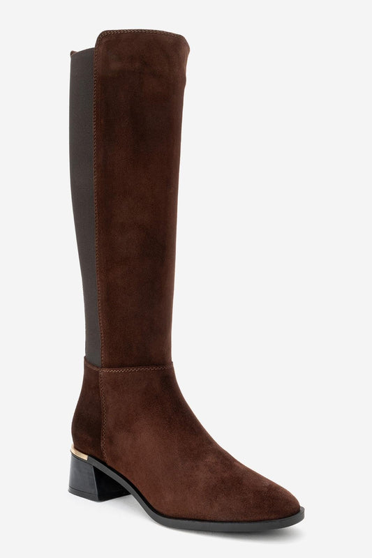Botas de cuero de ante marrón Rochos (mujer)