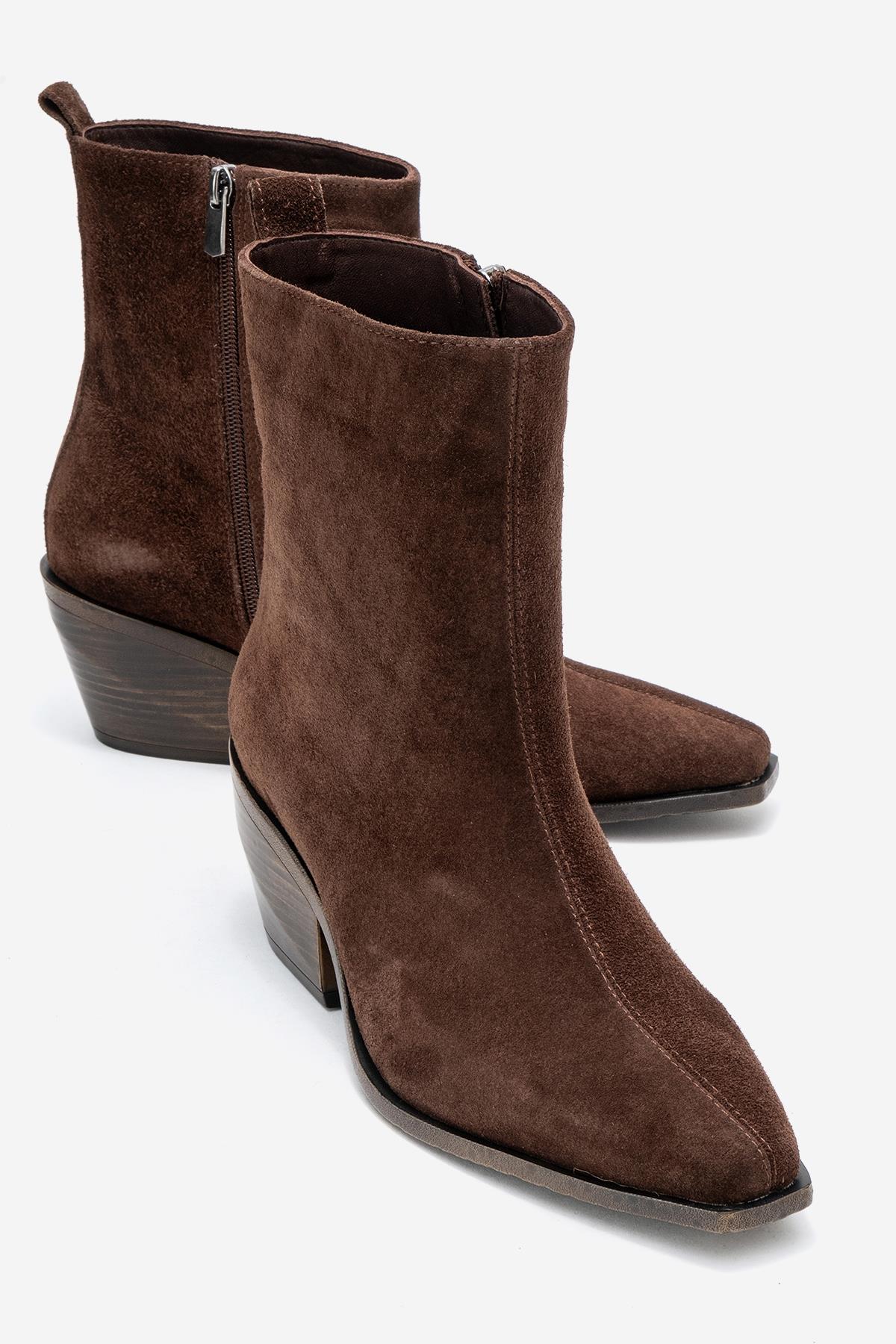 Lexia - Bota vaquera de ante marrón (Mujer)