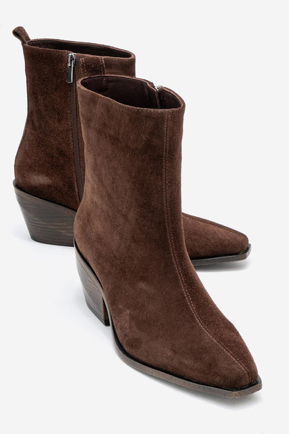 Lexia - Bota vaquera de ante marrón (Mujer)